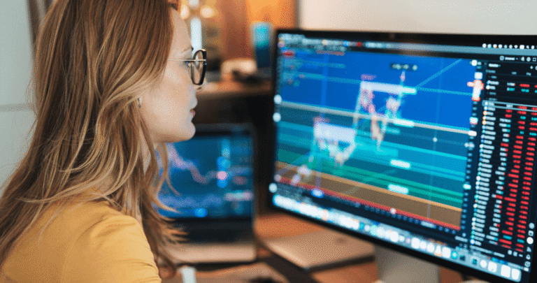 Woman viewing screen